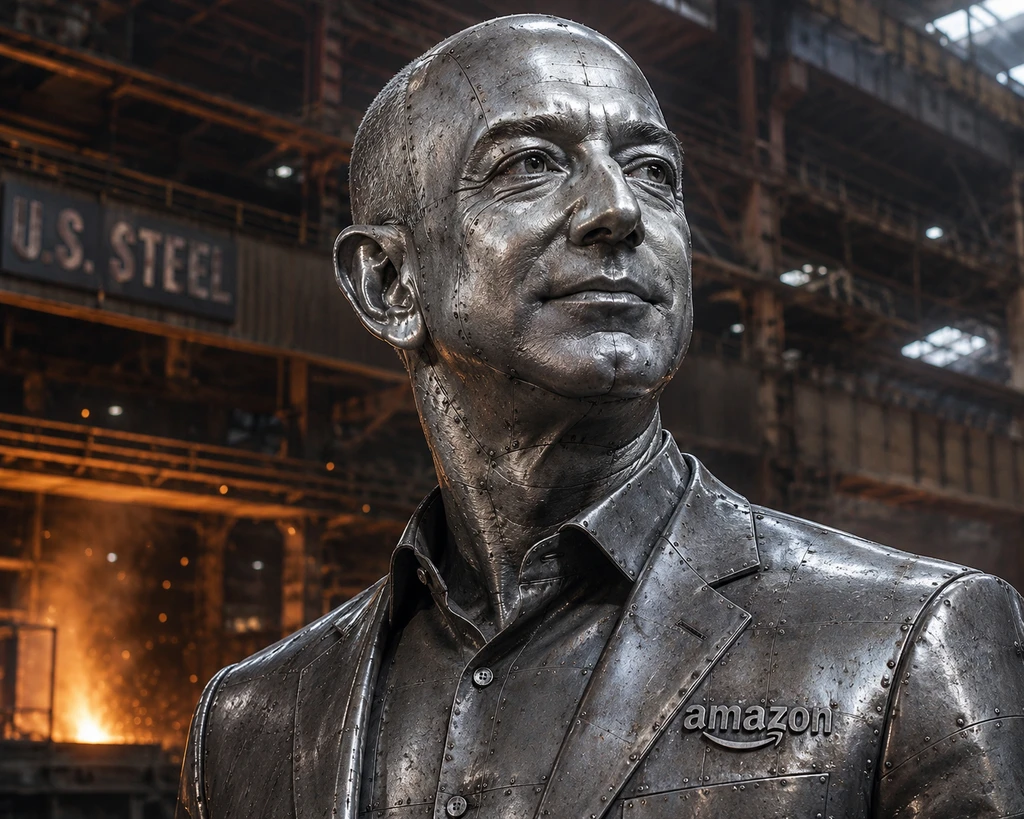 Illustration of Amazon's data center project in the context of the former steel site
