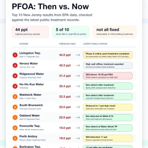 Are New Jersey's Highest-PFOA Water Systems Actually Filtering It Out?