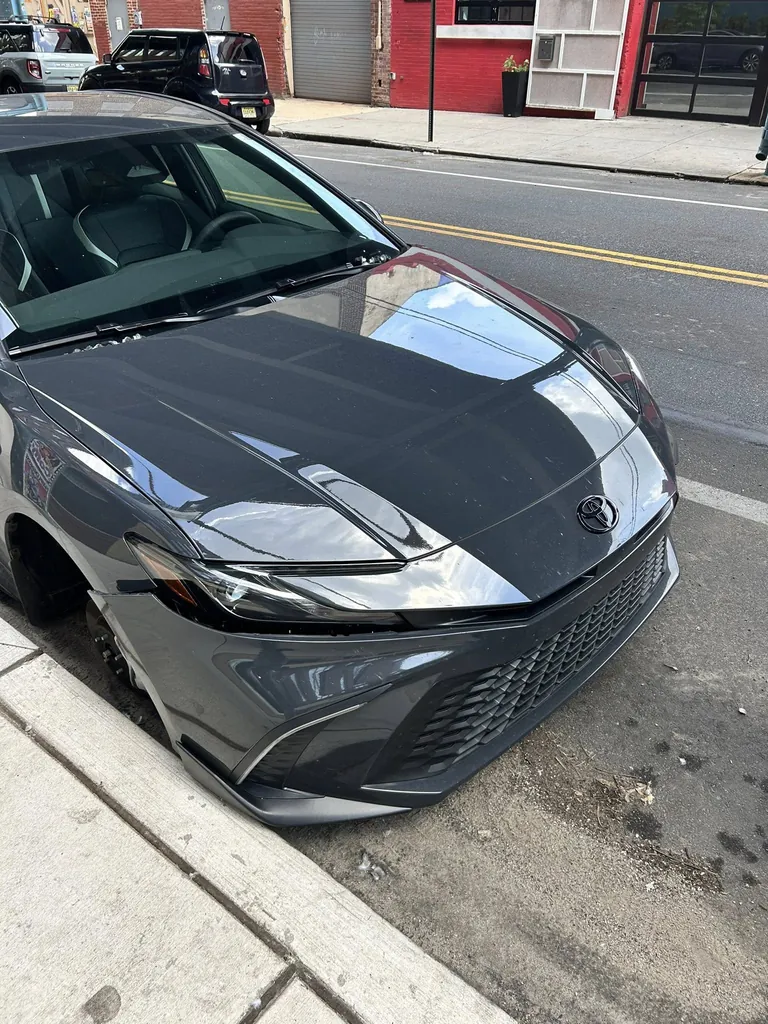 Vehicle on blocks