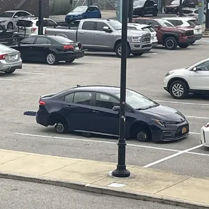Honda Civic Wheels Stolen Overnight on Front Street